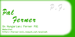 pal ferner business card